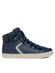 Geox Sneakersy J Gisli Girl J464NA 05402 C4002 M Granatowy. Niebieskie buty sportowe dziewczęce Geox, bez wzorów, ze skóry, bez zapięcia. Za 139.99 zł.