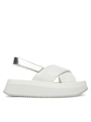 Liu Jo Sandały Dreamy BA5089 EX097 Biały. Białe sandały damskie Liu Jo, bez wzorów, ze skóry, bez obcasa, na płaskiej podeszwie, bez zapięcia. Za 349.99 zł.