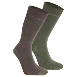 Skarpety Odstraszające Owady Dla Dorosłych Unisex (zestaw 2 Sztuk). Zielone skarpetki damskie Craghoppers, bez wzorów, z bawełny. Za 186.99 zł.