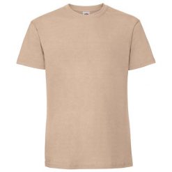 Koszulka Unisex Dla Dorosłych Iconic 195. Brązowe bluzki damskie Fruit of the Loom, bez wzorów, sportowe, bez kołnierzyka, bez ramiączek. Za 41.99 zł.