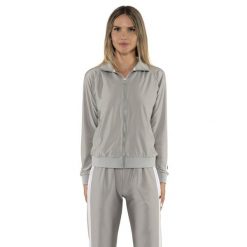 Bluza z zamek błyskawiczny na outdoor na co dzień. Zielone bluzy damskie LEONE 1947 APPAREL, bez wzorów, z bawełny, bez kaptura. W wyprzedaży za 134.57 zł.
