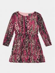 Guess Sukienka codzienna K3BK16 WA2T0 Różowy Regular Fit. Czerwone sukienki dziewczęce Guess, z aplikacjami, z syntetyku, bez ramiączek, proste. Za 199.99 zł.