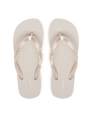 Calvin Klein Japonki Flatform Flip Flop Met Tpu HW0HW03120 Srebrny. Szare klapki damskie Calvin Klein, bez wzorów, z syntetyku, bez obcasa, bez zapięcia. Za 189.99 zł.