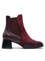 Hispanitas Botki Cervo-I24 HI243588 Czerwony. Czerwone botki damskie Hispanitas, ze skóry, bez obcasa, na słupku, bez zapięcia. Za 629.99 zł.