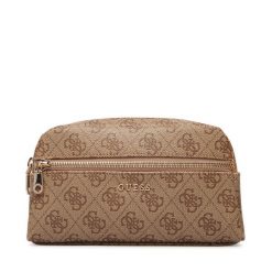 Kosmetyczka Guess. Brązowe kosmetyczki damskie Guess, z aplikacjami. Za 269.99 zł.