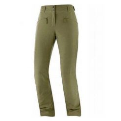 Damskie Spodnie Snowboardowe Edge. Zielone spodnie sportowe damskie Salomon, bez wzorów, snowboardowy. Za 543.99 zł.