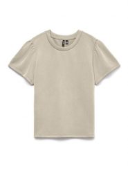Vero Moda Koszulka w kolorze szarobrązowym rozmiar: XL. Brązowe bluzki damskie Vero Moda, xl, bez wzorów, bez kołnierzyka, bez ramiączek. Za 85.95 zł.