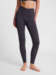 Damskie legginsy z wysokim stanem Hummel Wrap. Brązowe legginsy damskie Hummel, m, bez wzorów, z materiału. Za 206.60 zł.