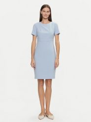 Tatuum Sukienka codzienna Warti T2417.196B Błękitny Regular Fit. Niebieskie sukienki damskie TATUUM, bez wzorów, z wiskozy, bez ramiączek. Za 319.99 zł.