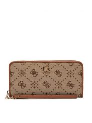 Guess Portfel Neda Slg SWJP96 54146 Beżowy. Brązowe portfele damskie Guess, z aplikacjami, z materiału. Za 249.99 zł.