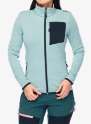 Bluza rozpinana damska CMP Kovyna. Zielone bluzy damskie CMP, m, bez wzorów, z elastanu, bez kaptura. Za 268.39 zł.