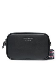 Emporio Armani Torebka Y3H276 Y478E 80001 Czarny. Czarne listonoszki damskie Emporio Armani, bez wzorów, ze skóry, bez dodatków. Za 829.99 zł.