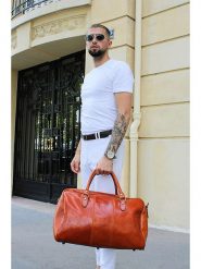 Maison héritage PARIS Skórzana torba podróżna "Doce" w kolorze karmelowym - 40 x 28 x 18 cm rozmiar: onesize. Brązowe torby podróżne maison héritage PARIS, bez wzorów, z materiału. Za 521.99 zł.