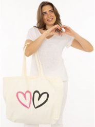 Zwillingsherz Shopper bag w kolorze kremowym rozmiar: onesize. Brązowe shopper bag Zwillingsherz, bez wzorów, z materiału, na ramię, bez dodatków. Za 60.99 zł.