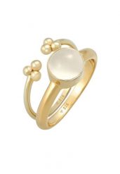 Elli PREMIUM Damski Duet Klasyczny Elegancki Trend Minimalny z kamieniem księżycowym w pozłacanym srebrze próby 925 Sterling Silver Pierścionki 1 ct. Szare pierścionki damskie Elli PREMIUM, z kamieniem księżycowym, pozłacane. Za 279.64 zł.