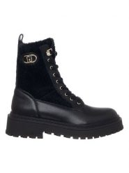 Liu Jo Skórzane botki w kolorze czarnym rozmiar: 39. Czarne botki damskie Liu Jo, z materiału, bez obcasa, bez zapięcia. Za 478.62 zł.