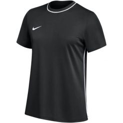 Damska koszulka piłkarska Nike Dri-FIT Park 26. Czarne bluzki damskie Nike, bez wzorów, z poliesteru, sportowe, bez kołnierzyka, bez ramiączek. Za 66.99 zł.