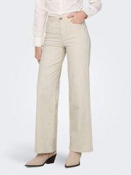 ONLY Dżinsy - Comfort fit - w kolorze beżowym rozmiar: XS/L30. Brązowe jeansy damskie Only, z podwyższonym stanem. Za 114.17 zł.