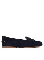 Tommy Hilfiger Mokasyny Th Flex FW0FW09507 Granatowy. Niebieskie mokasyny damskie Tommy Hilfiger, ze skóry, bez obcasa. Za 529.99 zł.