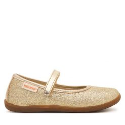 Baleriny Naturino. Żółte baleriny dziewczęce Naturino, bez wzorów, bez obcasa, bez zapięcia. Za 349.99 zł.