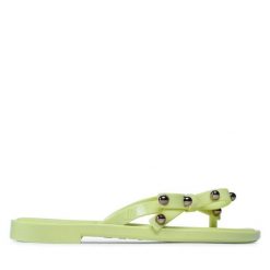 Japonki Melissa. Zielone klapki damskie Melissa, bez wzorów, bez obcasa, bez zapięcia. Za 254.99 zł.