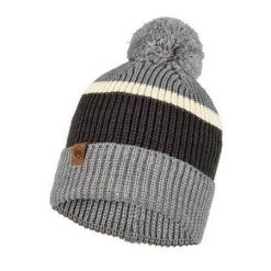 Czapka biegowa unisex Buff Knitted Hat Elon Ash ciepła z pomponem. Szare czapki damskie Buff, na zimę, bez wzorów. Za 108.00 zł.