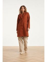 Smashed Lemon Płaszcz przejściowy w kolorze jasnobrązowym rozmiar: M. Brązowe płaszcze damskie Smashed Lemon, m, bez wzorów, bez kaptura. Za 279.11 zł.