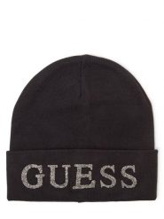 GUESS Czapka Kobiety beżowy, L. Brązowe czapki damskie Guess, z aplikacjami, z dzianiny. Za 159.95 zł.