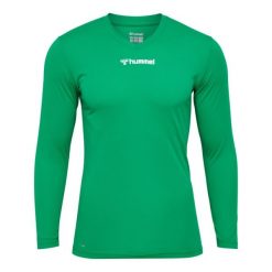 Koszulka z długim rękawem Hummel BL Essential. Zielone bluzki damskie Hummel, bez wzorów, sportowe, bez kołnierzyka, bez ramiączek. Za 189.00 zł.