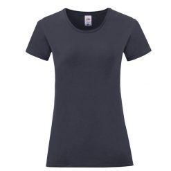 Koszulka Damska Iconic 150. Niebieskie bluzki damskie Fruit of the Loom, s, bez wzorów, sportowe, bez kołnierzyka, bez ramiączek. Za 28.99 zł.