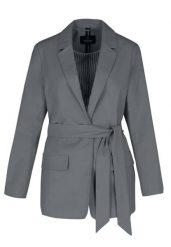 Marynarka z bawełną JB-RUNTA. Szare marynarki i żakiety damskie Volcano, xs, bez wzorów, z bawełny, eleganckie. Za 249.99 zł.