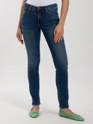 Cross Jeans Dżinsy - Slim fit - w kolorze granatowym rozmiar: W33/L34. Niebieskie jeansy damskie Cross Jeans, z podwyższonym stanem. Za 127.35 zł.
