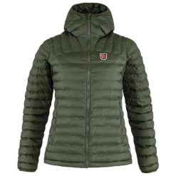 Kurtka ocieplana damska Fjallraven Expedition Latt Hoodie. Zielone kurtki damskie Fjällräven, bez wzorów, z puchu, bez kaptura. Za 1,085.10 zł.