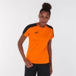 Koszulka do piłki nożnej damska Joma Academy III z krótkim rękawem. Brązowe koszulki damskie Joma, s, bez wzorów, bez kołnierzyka, bez ramiączek. Za 86.70 zł.
