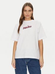 Guess Jeans T-Shirt W5GI29 K8HM0 Biały Regular Fit. Białe t-shirty damskie Guess Jeans, xs, z aplikacjami, z bawełny, bez kołnierzyka. Za 79.99 zł.