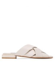 Gino Rossi Klapki 22922 Beżowy. Brązowe klapki damskie Gino Rossi, bez wzorów, ze skóry, bez obcasa, bez zapięcia. Za 279.99 zł.