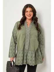 Curvy Lady Tunika w kolorze khaki rozmiar: 48/50. Brązowe tuniki damskie Curvy Lady, bez wzorów, klasyczne, bez kołnierzyka, bez ramiączek. Za 118.56 zł.