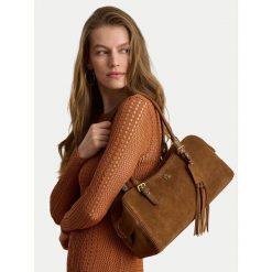 Torebka LAUREN RALPH LAUREN. Brązowe torebki klasyczne damskie Lauren Ralph Lauren, bez dodatków. Za 1,899.00 zł.