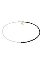 Elli Damski Choker Szklane koraliki Ying Yang w srebrze próby 925 Sterling Silver pozłacane Naszyjniki 1 ct. Szare naszyjniki damskie Elli, pozłacane. Za 207.39 zł.
