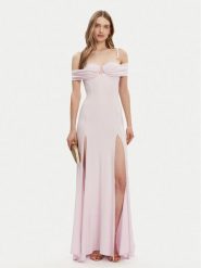 Elisabetta Franchi Sukienka wieczorowa AB-R08-51E2-V800 Różowy Regular Fit. Czerwone sukienki damskie Elisabetta Franchi, bez wzorów, z wiskozy, wizytowe, bez ramiączek. Za 3,309.00 zł.