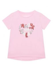 Guess T-Shirt K6RI02 K6YW4 Różowy Relaxed Fit. Czerwone koszulki i t-shirty dziewczęce Guess, z aplikacjami, z bawełny, bez kołnierzyka, bez ramiączek. Za 79.99 zł.