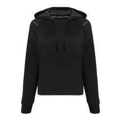 Bluza fitness damska Under Armour Fleece Hoodie. Czarne bluzy damskie Under Armour, l, bez wzorów, bez kaptura. Za 199.99 zł.