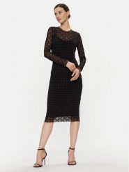 Nissa Sukienka koktajlowa RS14530 Czarny Slim Fit. Czarne sukienki damskie Nissa, bez wzorów, z syntetyku, wizytowe, bez ramiączek. Za 1,219.00 zł.