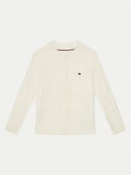 Tommy Hilfiger Kardigan KG0KG08282 M Beżowy Regular Fit. Brązowe swetry dziewczęce Tommy Hilfiger, bez wzorów, z syntetyku, bez kołnierzyka, bez ramiączek. Za 179.99 zł.