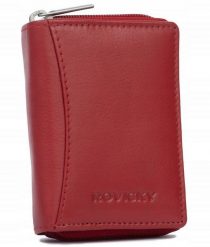 Portfel damski Rovicky R-23-17-LFN czerwony. Czerwone portfele damskie ROVICKY, bez wzorów, ze skóry. Za 49.99 zł.
