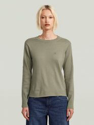 G-Star Sweter w kolorze khaki rozmiar: XXS. Brązowe swetry klasyczne damskie G-Star, xxs, bez kołnierzyka. Za 179.22 zł.