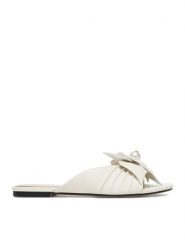 GINO ROSSI Klapki CEO-ROSE-LT-2221-1 Biały. Białe klapki damskie Gino Rossi, bez wzorów, ze skóry, bez obcasa, bez zapięcia. Za 349.99 zł.