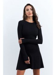 Trendyol Sukienka w kolorze czarnym rozmiar: L. Czarne sukienki damskie Trendyol, bez wzorów, bez ramiączek. Za 65.69 zł.