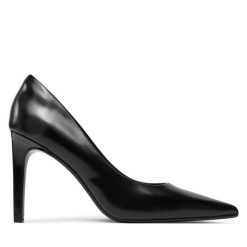 Szpilki Calvin Klein. Czarne szpilki damskie Calvin Klein, bez wzorów, bez obcasa, na szpilce, bez zapięcia. Za 379.99 zł.