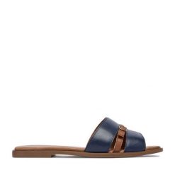 Klapki Lasocki. Niebieskie klapki damskie Lasocki, bez wzorów, bez obcasa, bez zapięcia. Za 149.99 zł.